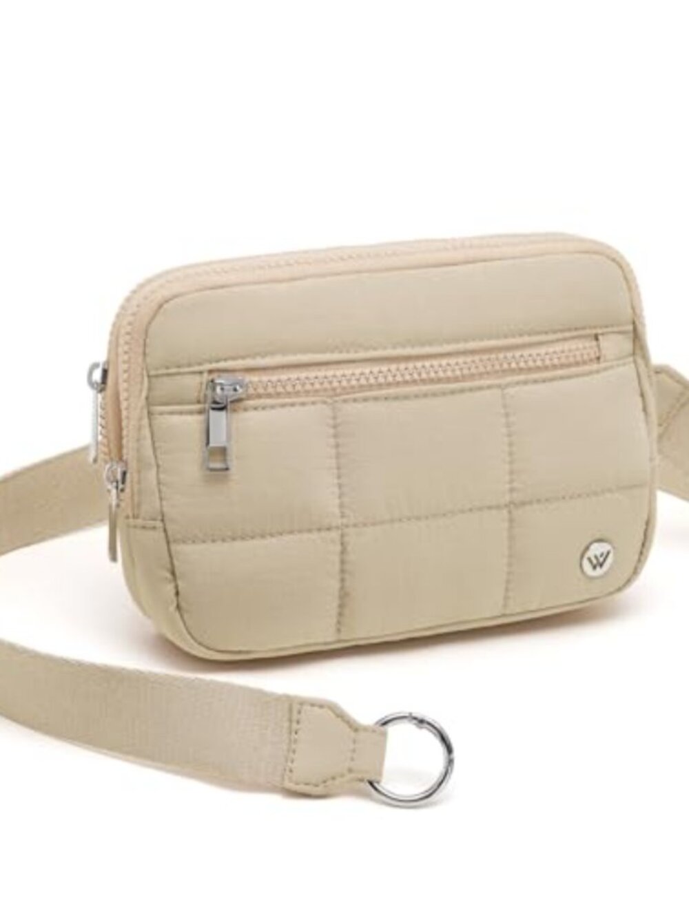 Nylon Quilted Puffer Crossbody Bag Adjustable Strap Travel Purse